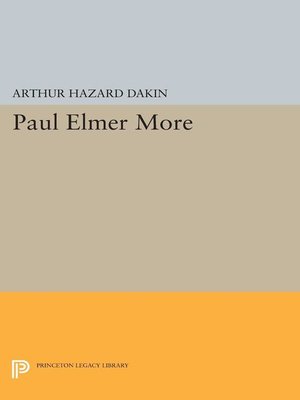 cover image of Paul Elmer More